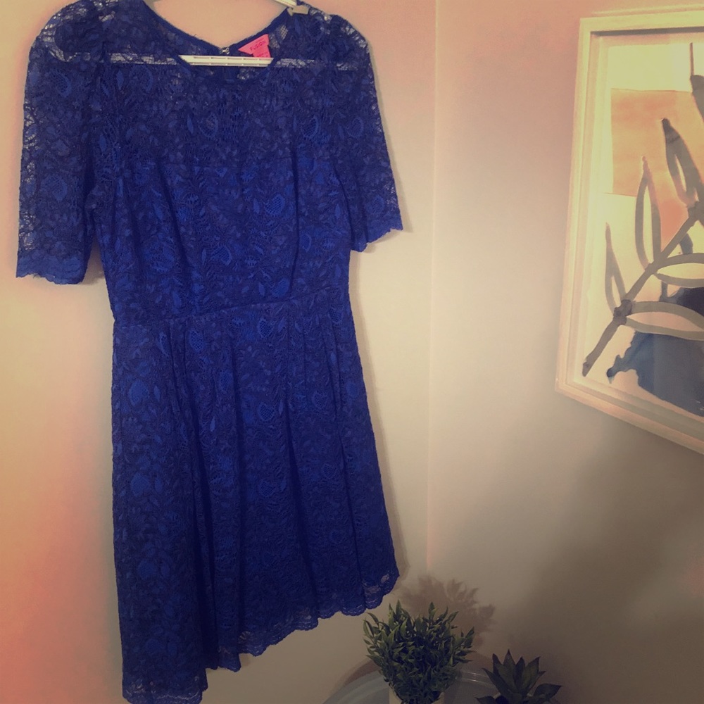 Monsoon Blue Lace Dress